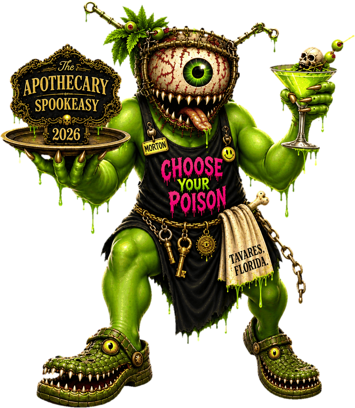 Morton Mixwell, the Apothecary Spookeasy mascot